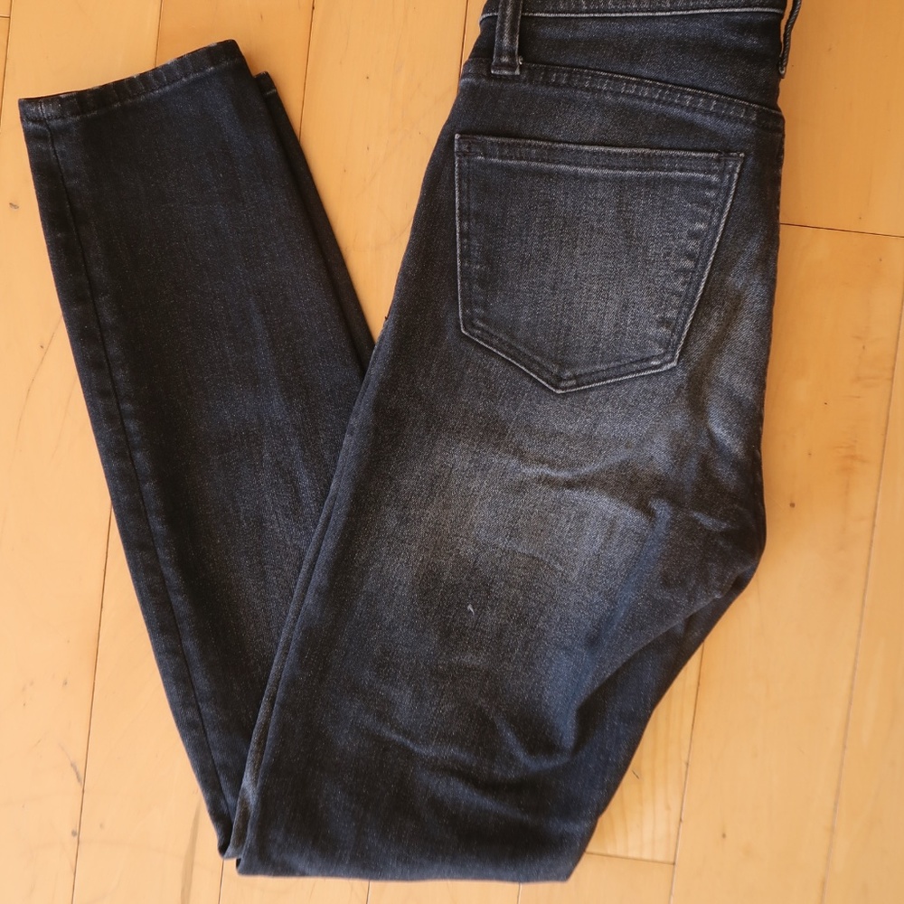 Madewell 9" High Riser Skinny Black Wash Size 24